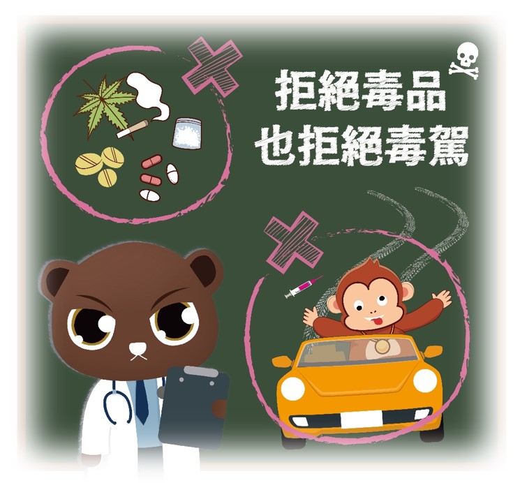 公告縮圖：毒駕防制宣導，「拒絕毒害，健康隨行」